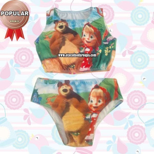 Biquine Infantil Personagens P/M/G 1 a 4 anos Biquine Infantil Personagens P/M/G 1 a 4 anos