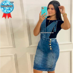 Jardineira Jeans Estilo Evangélica Jardineira Jeans Estilo Evangélica