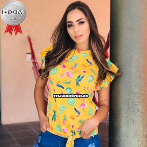 Blusa Feminina Estampas Frutas Blusa Feminina Estampas Frutas