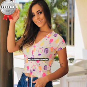 Blusa Feminina Estampas Frutas Blusa Feminina Estampas Frutas