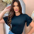 Blusa Suede Manga Babado