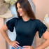 Blusa Suede Manga Babado