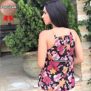 Blusas Chiffon Alçinha Corrente Juvenil M Blusas Chiffon Alçinha Corrente Juvenil M