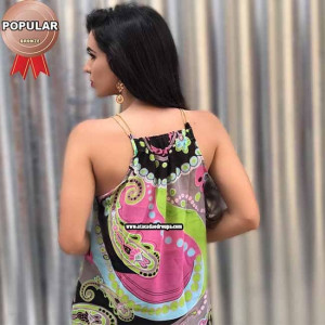 Blusas Chiffon Alçinha Corrente Juvenil M Blusas Chiffon Alçinha Corrente Juvenil M