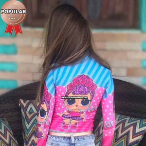 Blusa Feminino Personagens Infantil UV Blusa Feminino Personagens Infantil UV