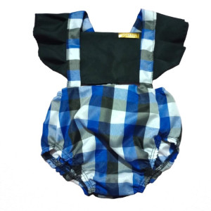 Body Bebe Feminino Xadrez