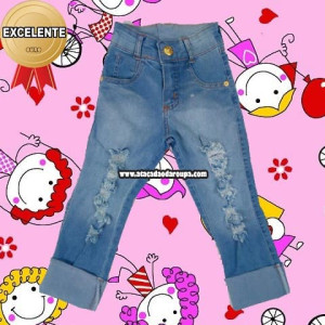 Calça Jeans Infantil Cigarrete 1 a 3 anos