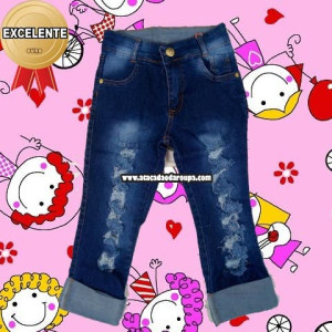 Calça Jeans Infantil Cigarrete 1 a 3 anos