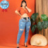 Calça Jeans Plus Size Lipo Com Cinta Modeladora 46@52 Calça Jeans Plus Size Lipo Com Cinta Modeladora 46@52
