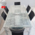 Toalha Mesa Estampada Transparente 6 Cadeiras Plástico 1,40 x 1,95 Toalha Mesa Estampada Transparente 6 Cadeiras Plástico 1,40 x 1,95