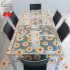 Toalha Mesa Estampada Transparente 6 Cadeiras Plástico 1,40 x 1,95 Toalha Mesa Estampada Transparente 6 Cadeiras Plástico 1,40 x 1,95