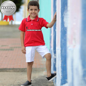 Camisa Gola Polo Infantil Algodão Camisa Gola Polo Infantil Algodão