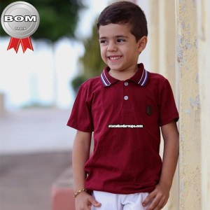 Camisa Gola Polo Infantil Algodão Camisa Gola Polo Infantil Algodão
