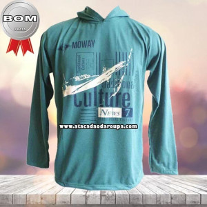 Camisa Manga Longa Liso e Capuz M/G/GG Camisa Manga Longa Liso e Capuz M/G/GG
