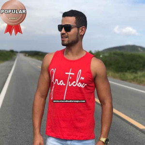 Camisa Regata Frases Evangélicas Camisa Regata Frases Evangélicas