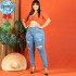 Calça Jeans Plus Size Lipo Com Cinta Modeladora 46@52 Calça Jeans Plus Size Lipo Com Cinta Modeladora 46@52