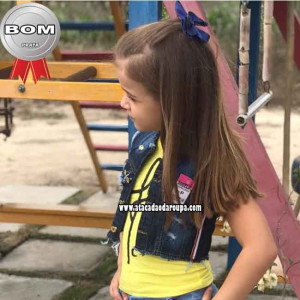 Colete Jeans Infantil Destroyed P/M/G/ 4 a 7 Anos Colete Jeans Infantil Destroyed P/M/G/ 4 a 7 Anos