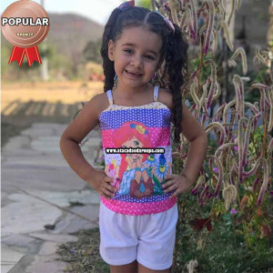 Conjunto Infantil Personagens  2 a 4 ANOS