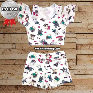 Conjunto infantil suplex Estampado 2 a 6 anos Conjunto infantil suplex Estampado 2 a 6 anos