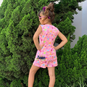 Conjunto Infantil Kimono Top E Short