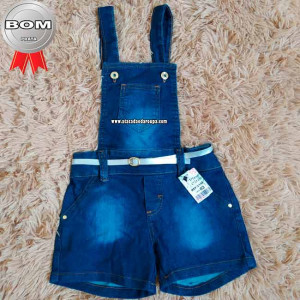Jardineira Jeans Infantil com Lycra Jardineira Jeans Infantil com Lycra