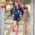 Macaquinho Jeans Infantil  2 a 8 Anos