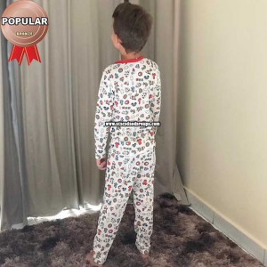 Conjunto Pijama Infantil Malha Fria 2 a 6 Anos Unissex Conjunto Pijama Infantil Malha Fria 2 a 6 Anos Unissex