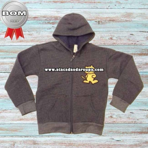 Blusa-Manga-longa-Moletom-Infantil-Feminina Blusa Manga longa Moletom Infantil