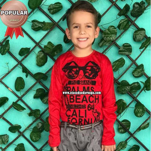 Camisa Manga Longa Infantil 5 a 7 Anos Camisa Manga Longa Infantil 5 a 7 Anos