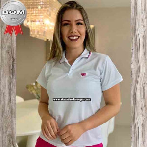 Blusa Gola Polo Algodão Feminino P/M/G