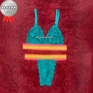 Lingerie Renda Elástico Colorido Lingerie Renda Elástico Colorido