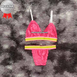 Lingerie Renda Elástico Colorido Lingerie Renda Elástico Colorido