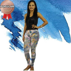 Calça Legging em Cotton Estampada M Calça Legging em Cotton Estampada M