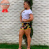 Short Curto Fio Torcido Estampado M