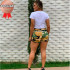 Short Curto Fio Torcido Estampado M