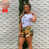 Short Curto Fio Torcido Estampado Short Curto Fio Torcido Estampado