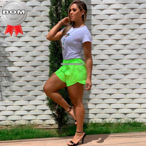 Short Tactel Feminino Adulto Liso Short Tactel Feminino Adulto Liso