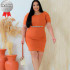 Vestidos Malha Canelada Plus Size GG Vestidos Malha Canelada Plus Size GG