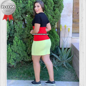 Vestido Bicolor Fio Torcido Vestido Bicolor Fio Torcido