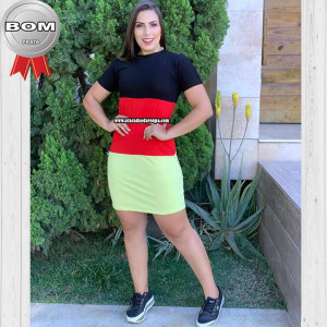 Vestido Bicolor Fio Torcido Vestido Bicolor Fio Torcido