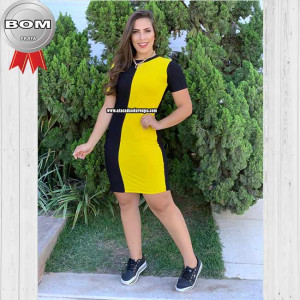 Vestido Bicolor Fio Torcido Vestido Bicolor Fio Torcido