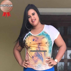 Blusa Sublimada GG Com Tule Blusa Sublimada GG Com Tule