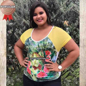 Blusa Sublimada GG Com Tule Blusa Sublimada GG Com Tule