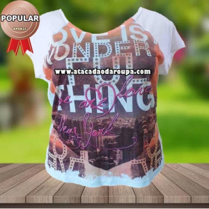 Blusa Sublimada GG Com Tule Blusa Sublimada GG Com Tule