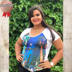 Blusa Sublimada GG Com Tule Blusa Sublimada GG Com Tule
