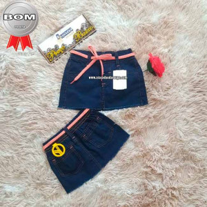 Saia Jeans com bolso Infantil 2 a 6 Anos Saia Jeans com bolso Infantil 2 a 6 Anos