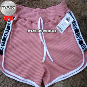 Short Blogueira Malha Canelada M Short Blogueira Malha Canelada M