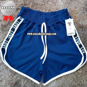 Short Blogueira Malha Canelada M Short Blogueira Malha Canelada M