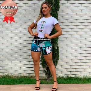 Short Crepe Cós Poliéster Short Crepe Cós Poliéster