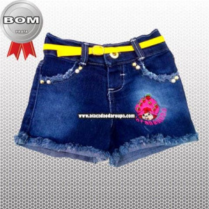 Shortinhos Jeans Infantil P/M/G/GG 4 a 8 Anos Shortinhos Jeans Infantil P/M/G/GG 4 a 8 Anos